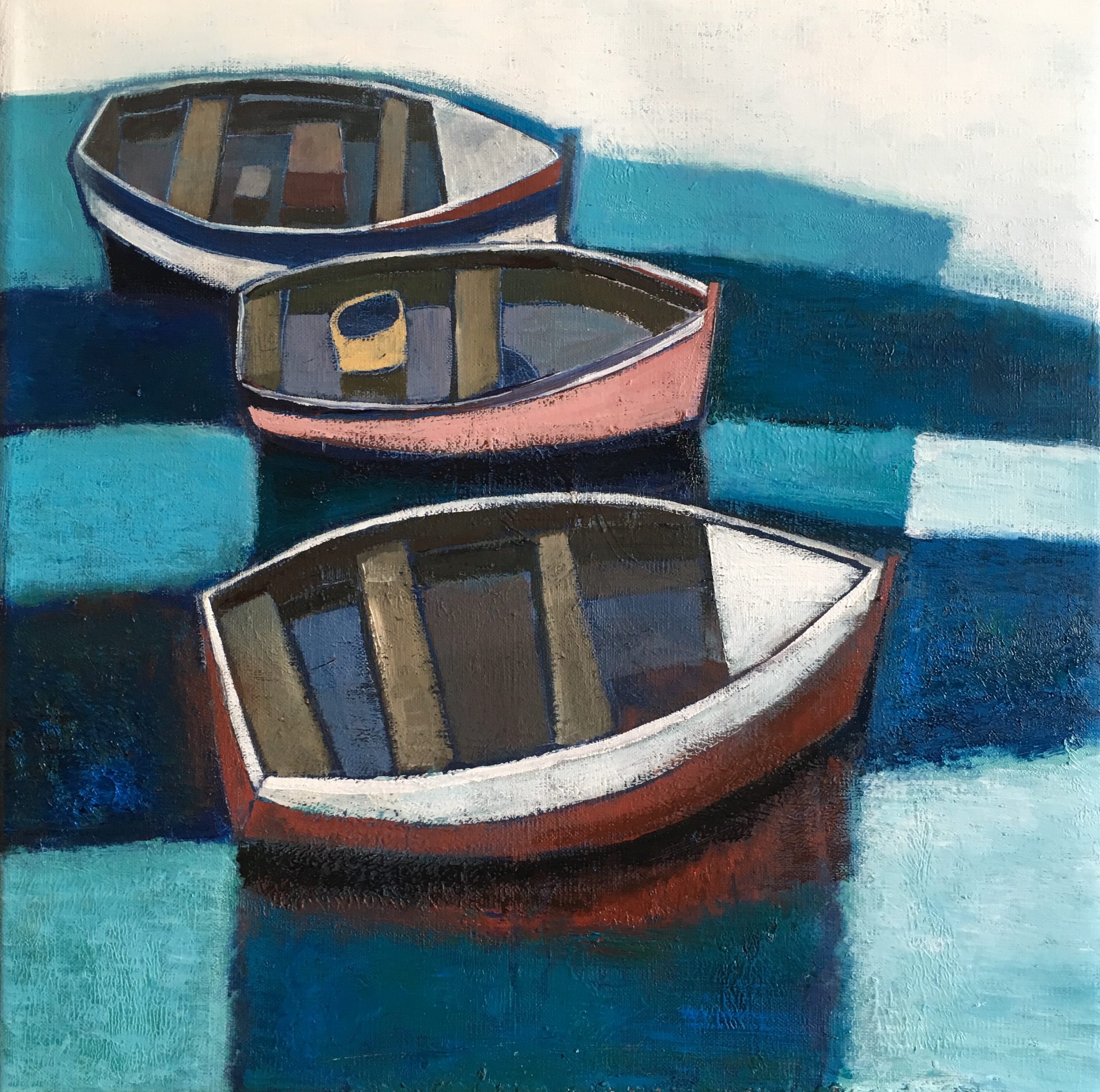 Three Moored Boats