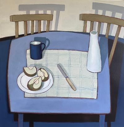 Still Life with Carafe and Sliced Apple