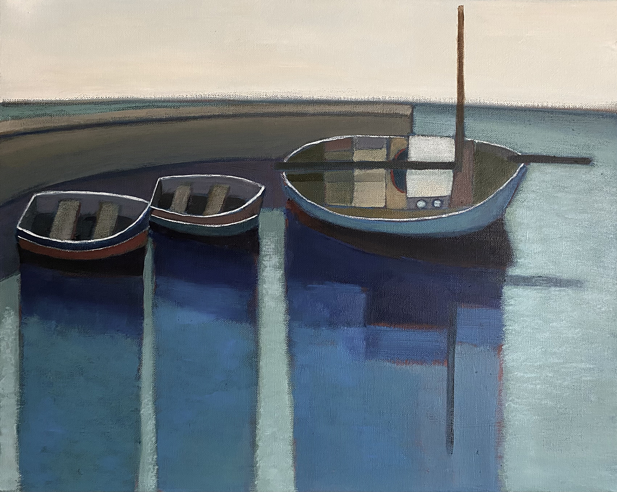 Three Boats in Harbour
