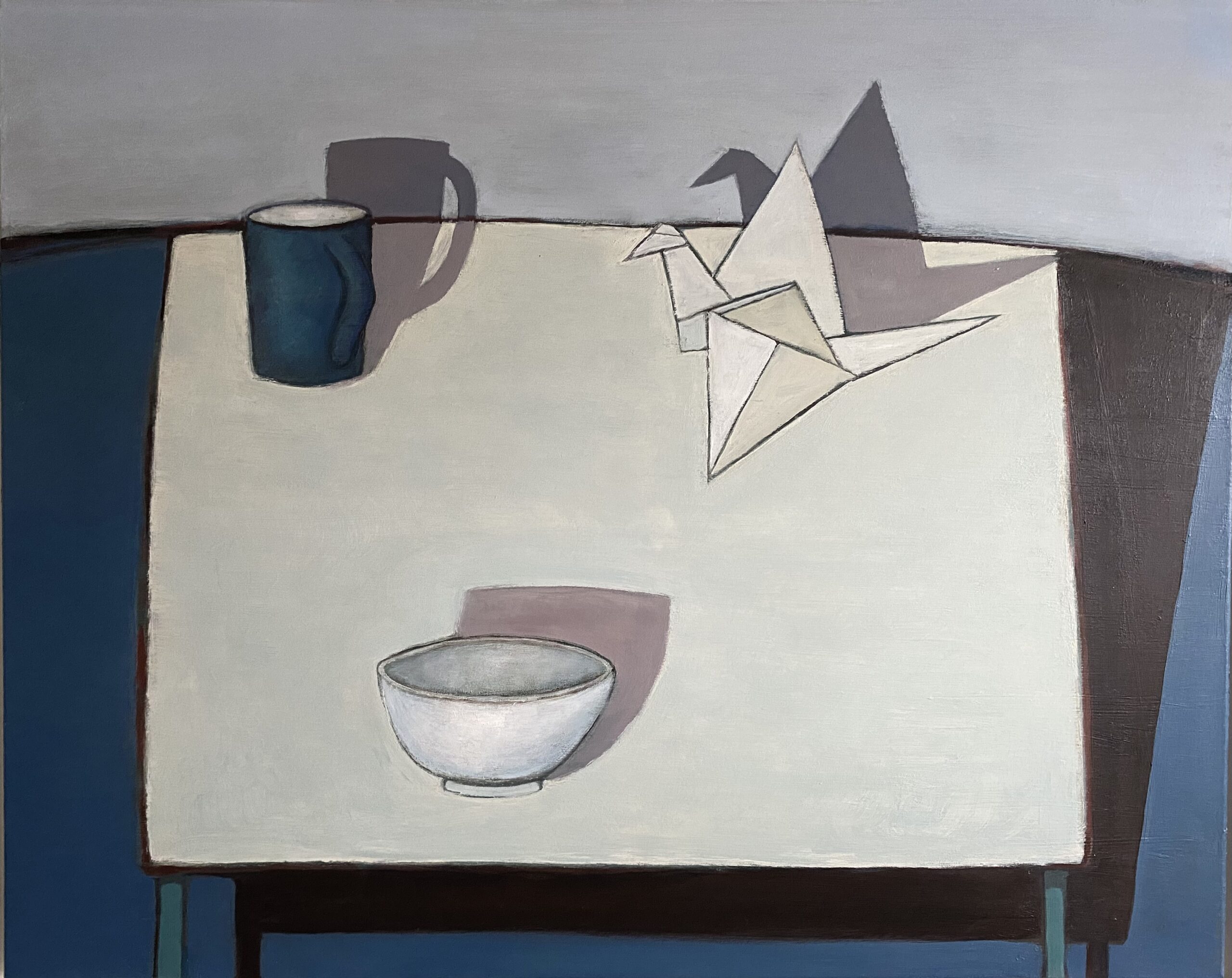 Still Life with Bowl and Origami Crane