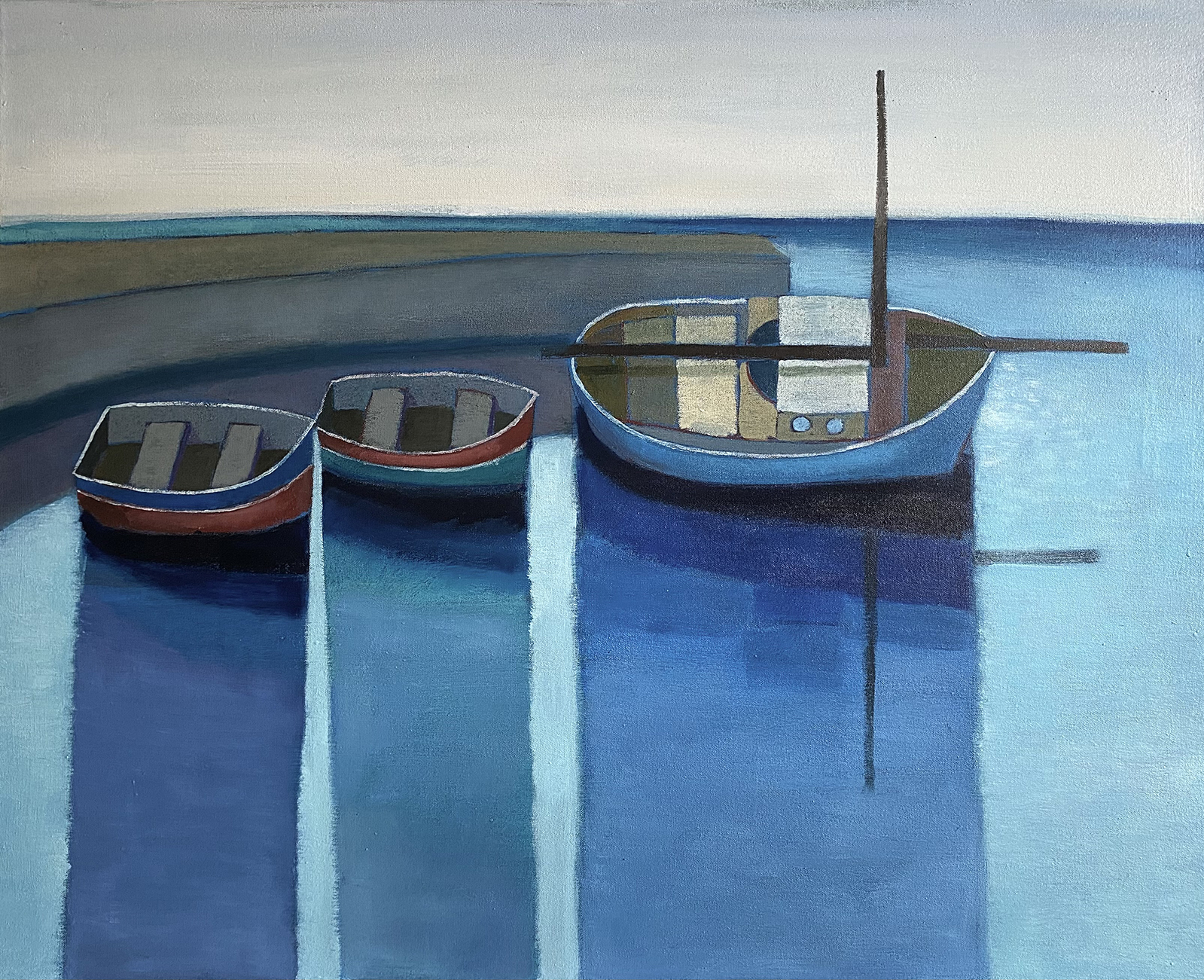 Three Boats in Harbour